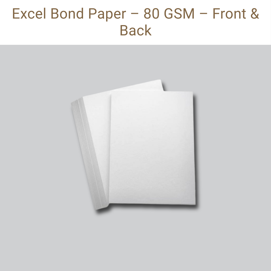 Picture of Excel Bond Paper – 80 GSM – Front & Back
